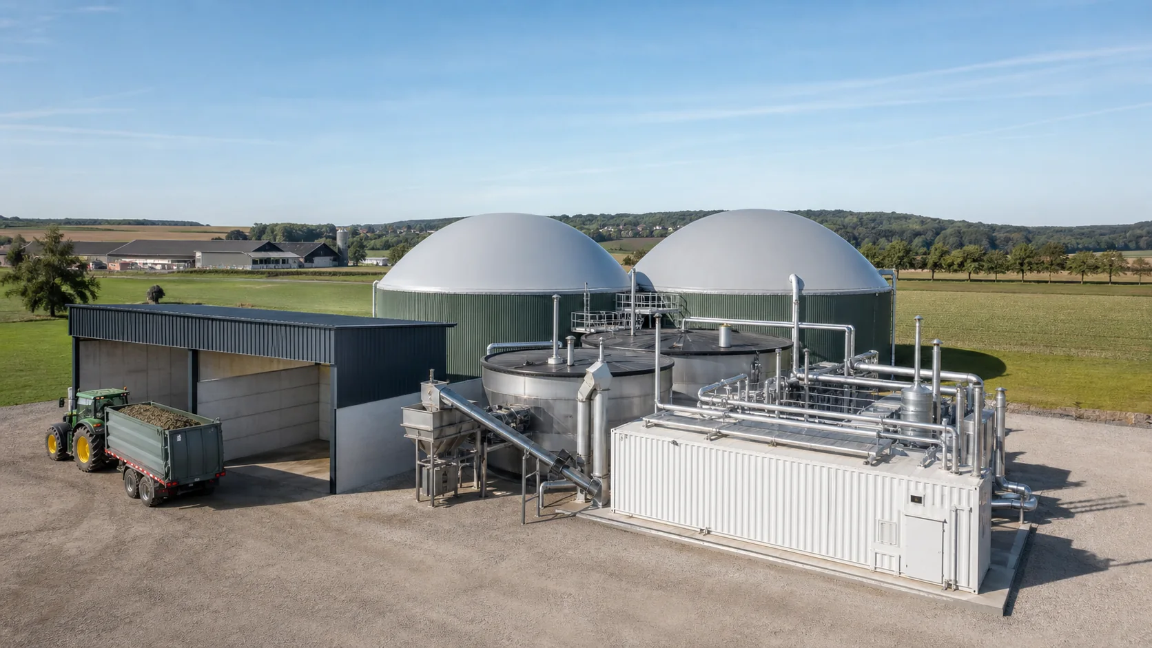 Representative agricultural biomethane plant for manure and crop residues