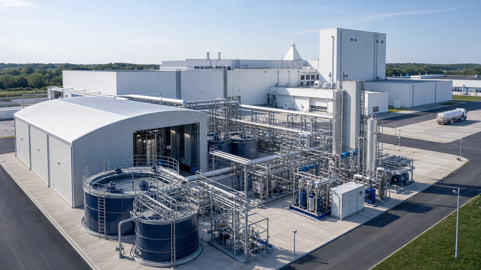 Representative biomethane facility integrated with a food processing plant